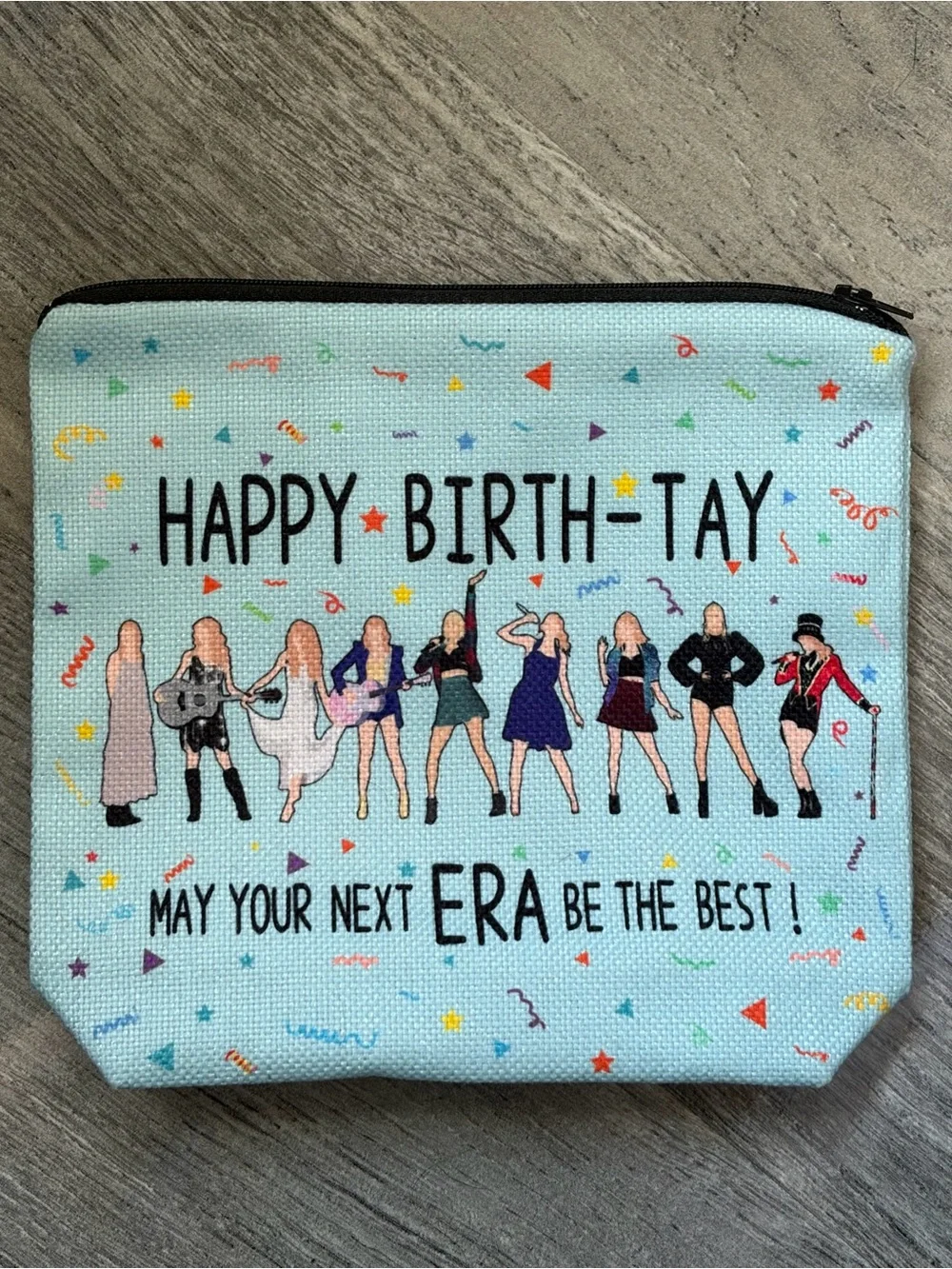 Happy Birth-Tay Cosmetic Pouch - Light Blue